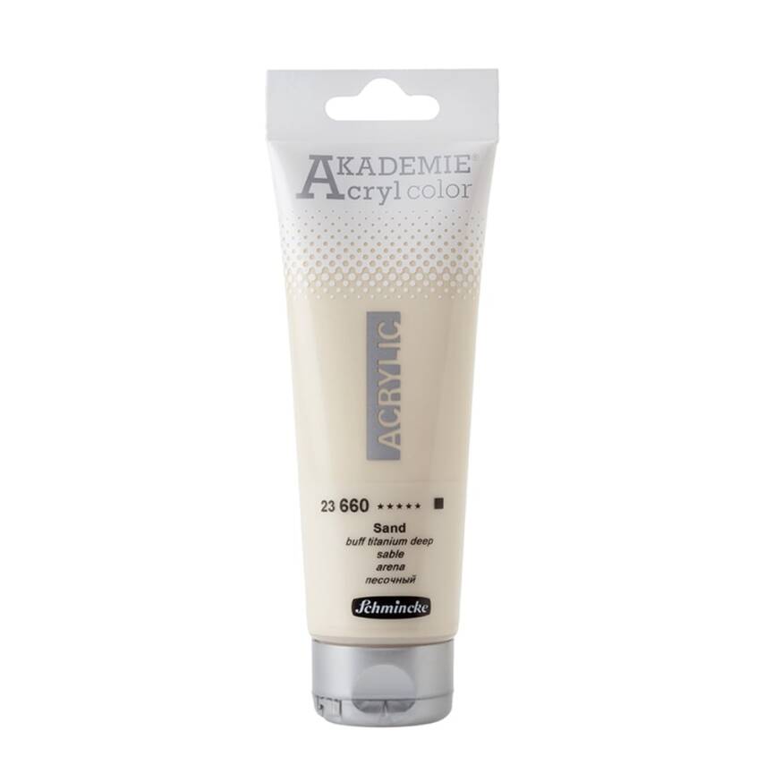 Schmincke Akademie Acrylic Paint 120 ml 660 Buff Titanium Deep - 1