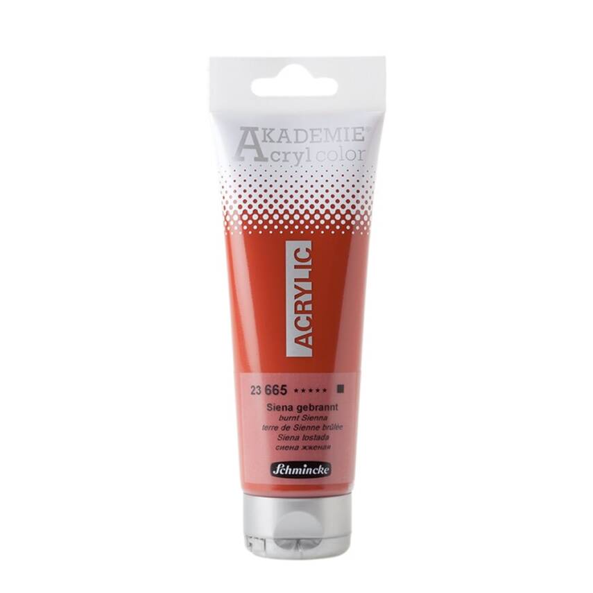 Schmincke Akademie Acrylic Paint 120 ml 665 Burnt Sienna - 1