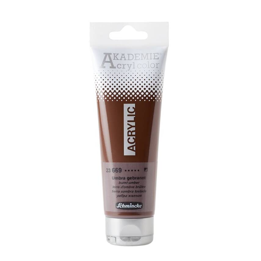 Schmincke Akademie Acrylic Paint 120 ml 669 Burnt Umber - 1