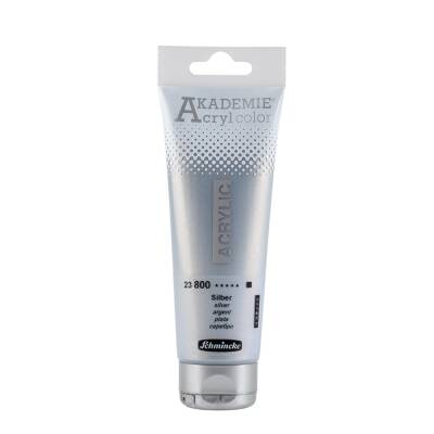 Schmincke Akademie Acrylic Paint 120 ml 800 Silver