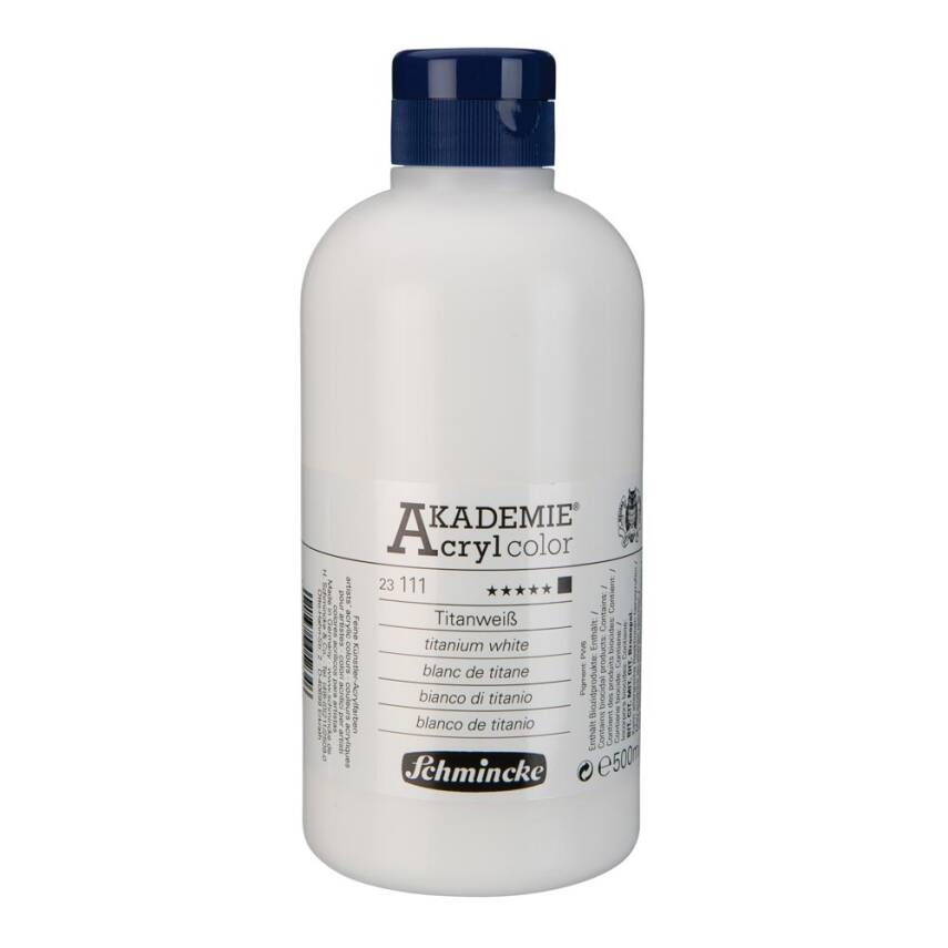 Schmincke Akademie Acrylic Paint 500 ml 111 Titanium White - 1