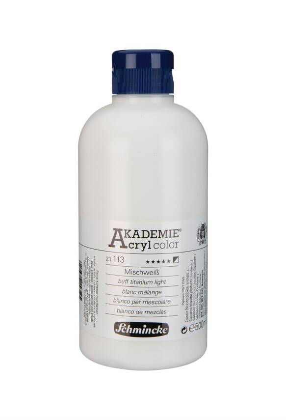 Schmincke Akademie Acrylic Paint 500 ml 113 Mixing White - 2