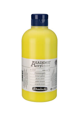 Schmincke Akademie Acrylic Paint 500 ml 222 Lemon Yellow