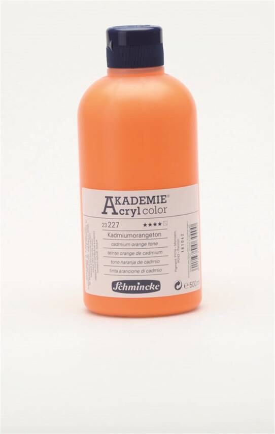 Schmincke Akademie Acrylic Paint 500 ml 227 Cadmium Orange Hue - 4