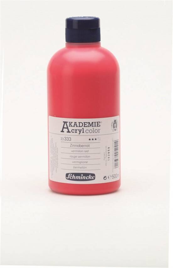 Schmincke Akademie Acrylic Paint 500 ml 333 Vermilion Red - 4