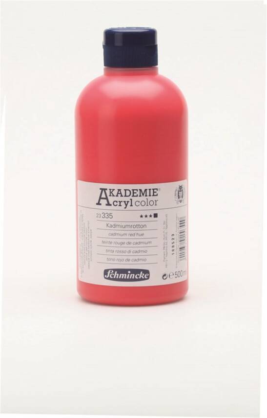 Schmincke Akademie Acrylic Paint 500 ml 335 Cadmium Red Hue - 1