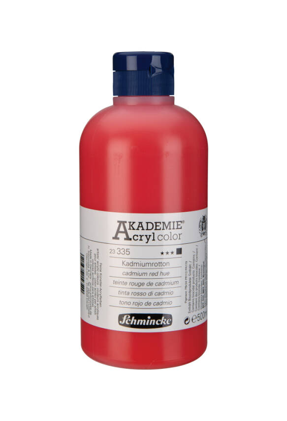Schmincke Akademie Acrylic Paint 500 ml 335 Cadmium Red Hue - 1