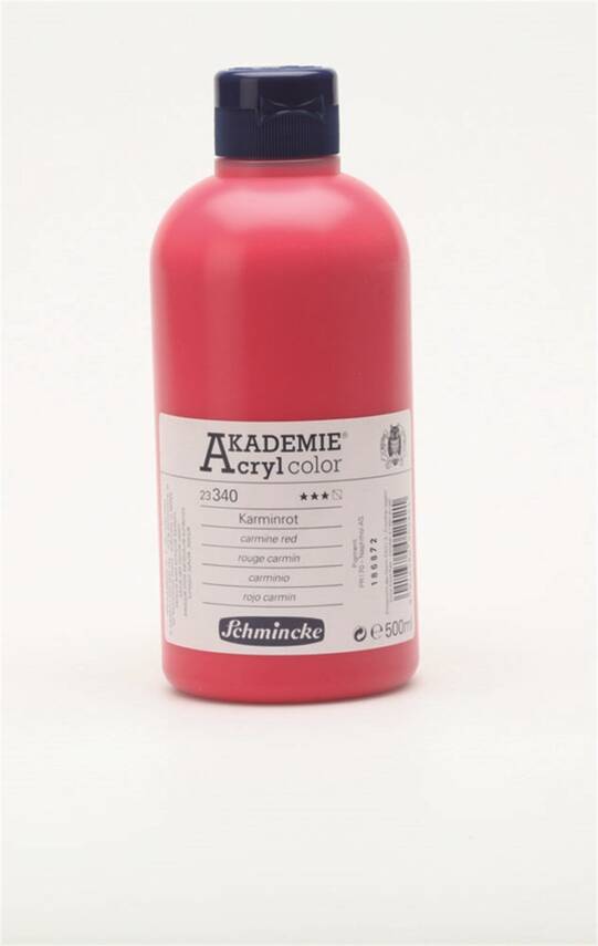 Schmincke Akademie Acrylic Paint 500 ml 340 Carmine Red - 3
