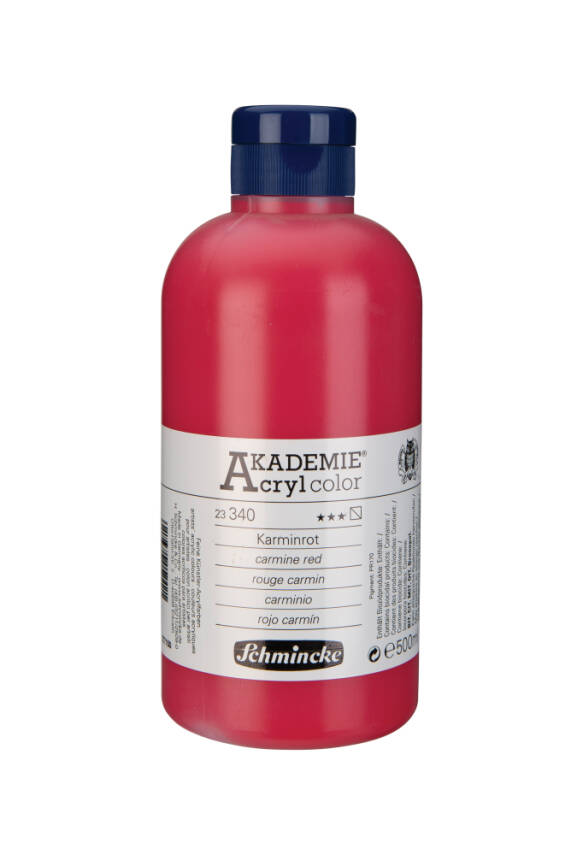 Schmincke Akademie Acrylic Paint 500 ml 340 Carmine Red - 1
