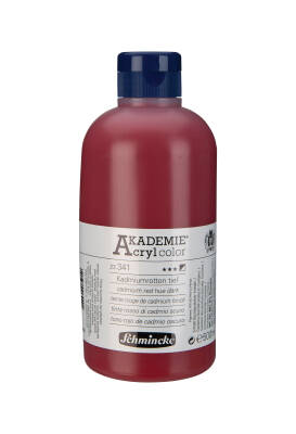 Schmincke Akademie Acrylic Paint 500 ml 341 Cadmium Red Hue Dark