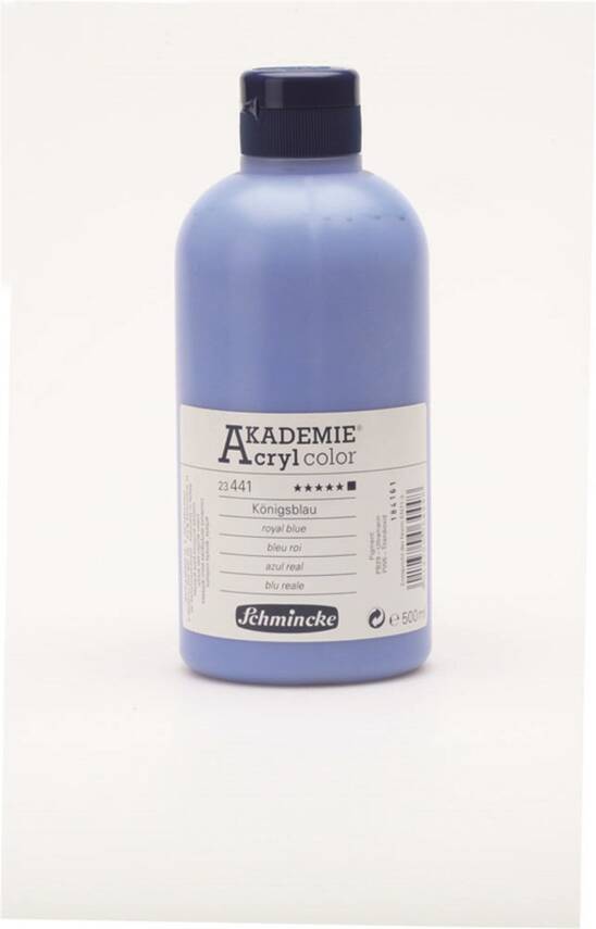 Schmincke Akademie Acrylic Paint 500 ml 441 Royal Blue - 3