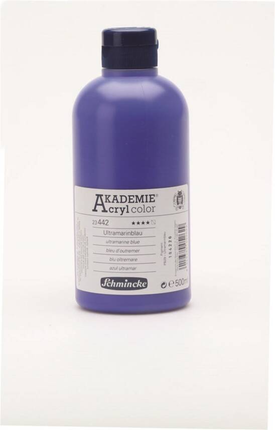 Schmincke Akademie Acrylic Paint 500 ml 442 Ultramarine Blue - 1