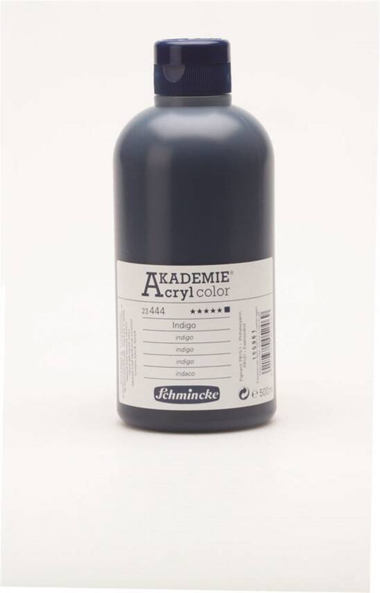 Schmincke Akademie Acrylic Paint 500 ml 444 Indigo - 2
