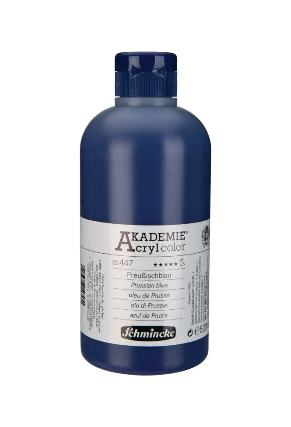 Schmincke Akademie Acrylic Paint 500 ml 447 Prussian Blue - 1
