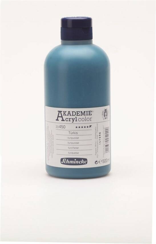 Schmincke Akademie Acrylic Paint 500 ml 450 Turquoise - 1