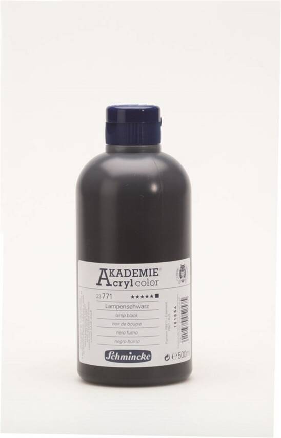 Schmincke Akademie Acrylic Paint 500 ml 771 Lamp Black - 4