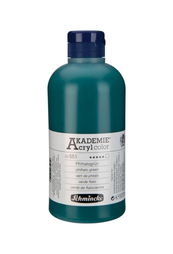 Schmincke Akademie Akrilik Boya 500 ml 551 Phthalo Green - 1