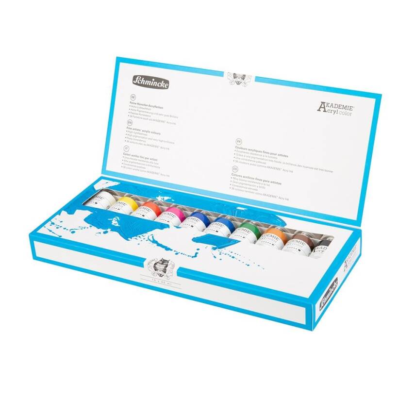 Schmincke Akademie Akrilik Boya Seti 10 x 60 ml - 1