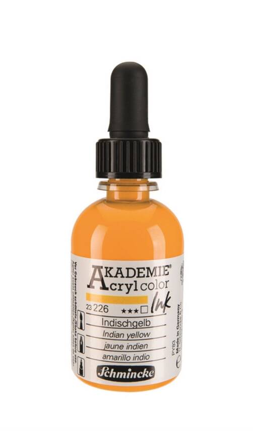 Schmincke Akademie Akrilik Mürekkep 50 ml 226 Indian Yellow - 1