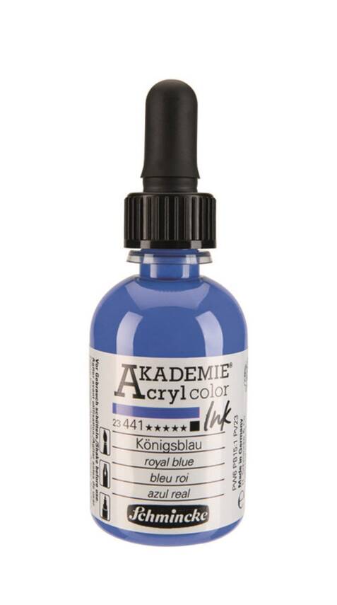 Schmincke Akademie Akrilik Mürekkep 50 ml 441 Royal Blue - 1