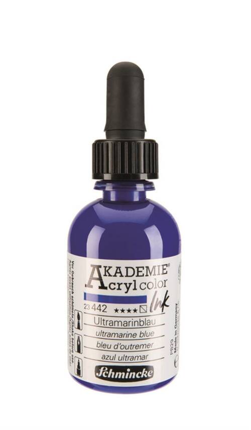 Schmincke Akademie Akrilik Mürekkep 50 ml 442 Ultramarine Blue - 1