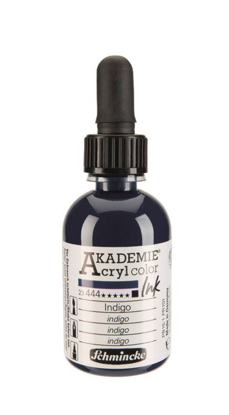 Schmincke Akademie Akrilik Mürekkep 50 ml 444 İndigo - 1