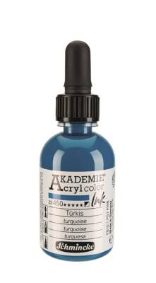 Schmincke Akademie Akrilik Mürekkep 50 ml 450 Turquoise - 2