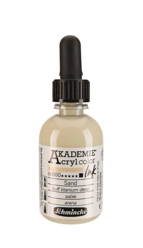 Schmincke Akademie Akrilik Mürekkep 50 ml 660 Buff Titanium Deep - 2