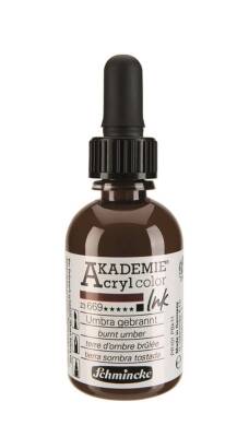 Schmincke Akademie Akrilik Mürekkep 50 ml 669 Burnt Umber - 2