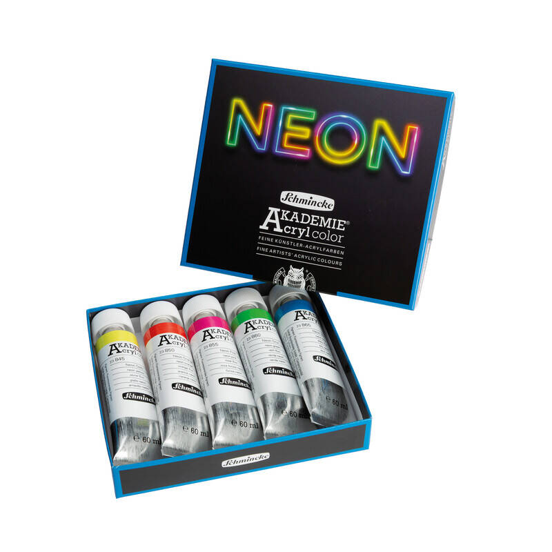 Schmincke Akademie Akrilik Set Neon Renkler 5x60 ml - 2