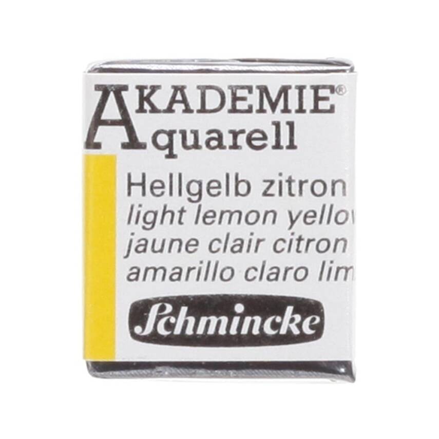 Schmincke Akademie Aquarell Half Pan Watercolor 222 Light Lemon Yellow - 1