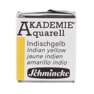 Schmincke Akademie Aquarell Half Pan Watercolor 225 Indian Yellow