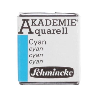 Schmincke Akademie Aquarell Half Pan Watercolor 448 Cyan