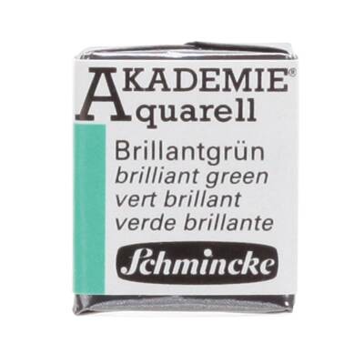 Schmincke Akademie Aquarell Half Pan Watercolor 551 Brilliant Green