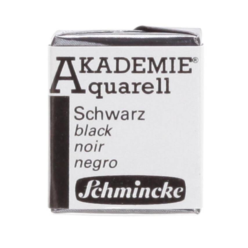 Schmincke Akademie Aquarell Half Pan Watercolor 782 Black - 1