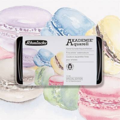 Schmincke Akademie Aquarell Metal Box Watercolor Set 6 x Half Pan 75763 - 1
