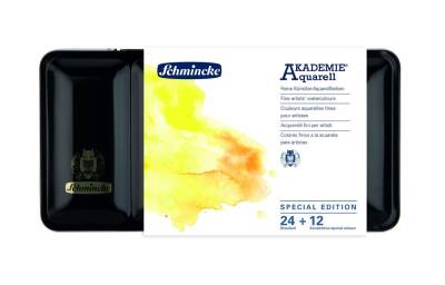 Schmincke Akademie Aquarell Metal Box Watercolour Set 36 x Half Pan 75762 - 2