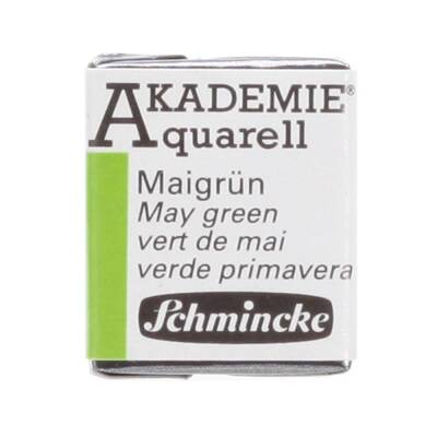 Schmincke Akademie Aquarell Yarım Tablet Sulu Boya 552 May Green - 1