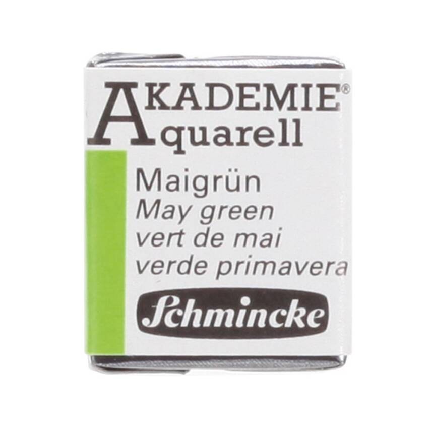 Schmincke Akademie Aquarell Yarım Tablet Sulu Boya 552 May Green - 1