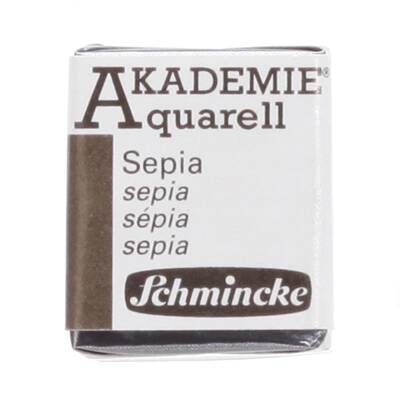 Schmincke Akademie Aquarell Yarım Tablet Sulu Boya 665 Sepia