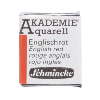 Schmincke Akademie Aquarell Yarım Tablet Sulu Boya 666 English Red - 1