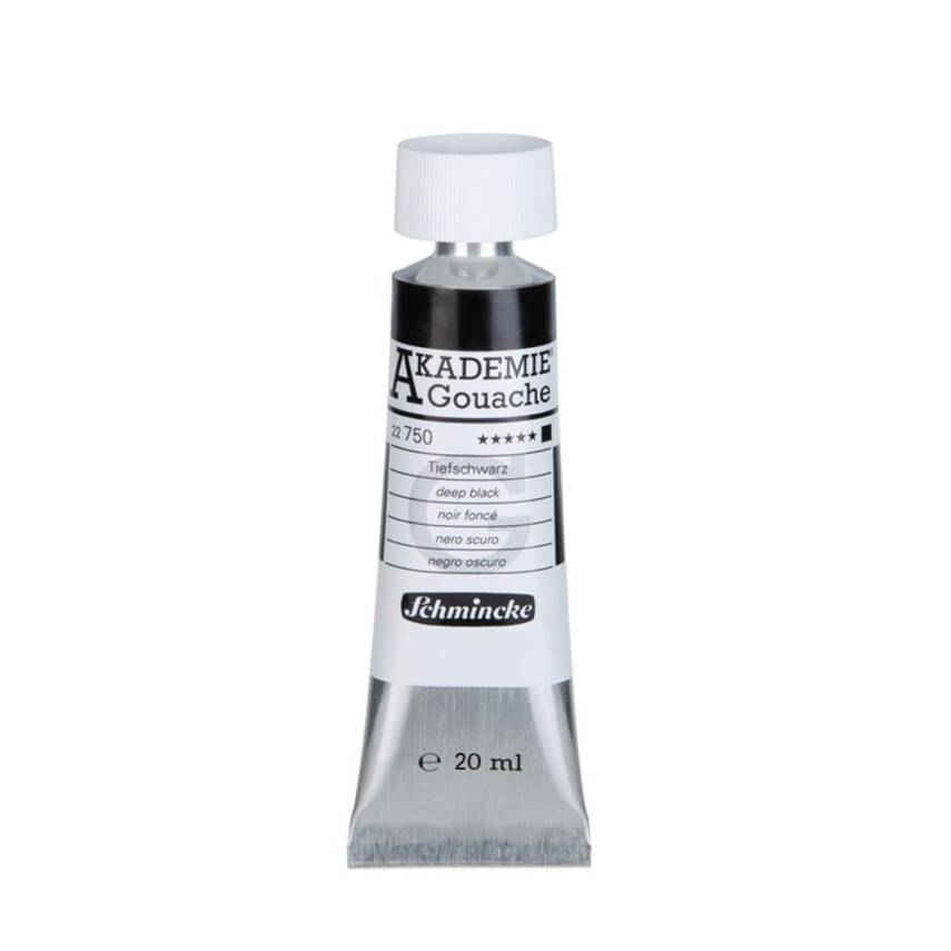 Schmincke Akademie Gouache 20 ml 750 Deep Black - 1