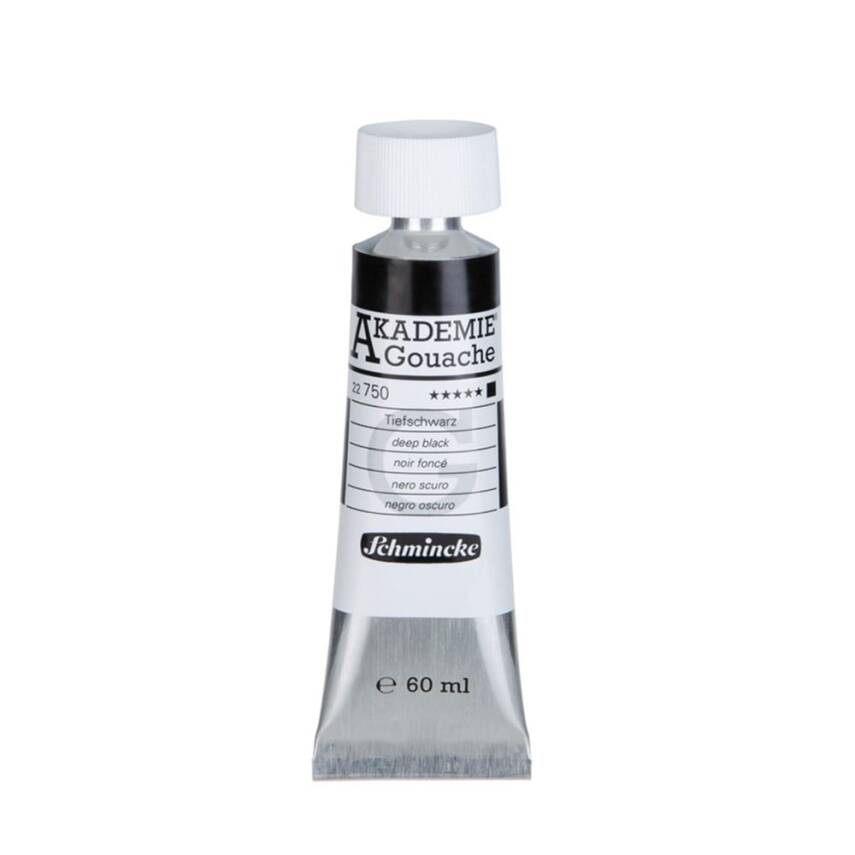Schmincke Akademie Gouache 60 ml 750 Deep Black - 1