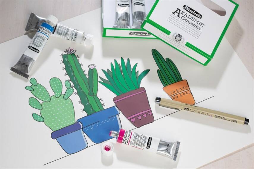 Schmincke Akademie Gouache Paint Set 5x20ml - 3