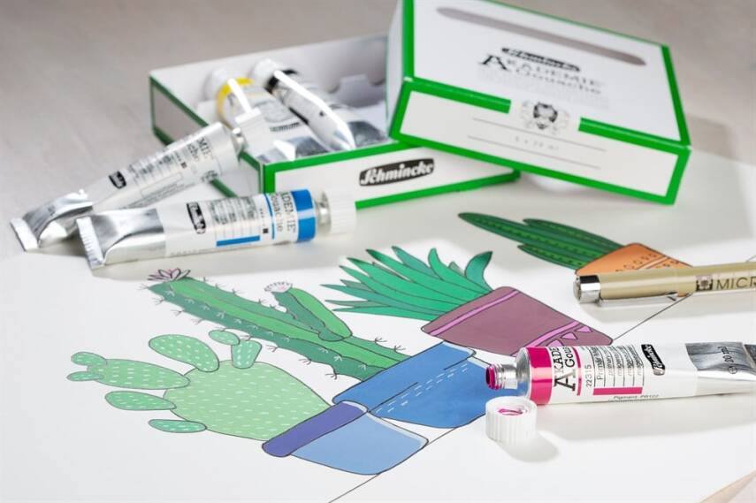 Schmincke Akademie Gouache Paint Set 5x20ml - 2