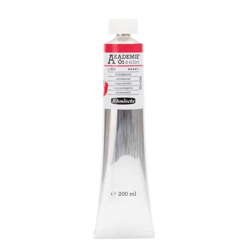 Schmincke Akademie Oil Paint 200 ml Series 1 304 Vermilion Red - 1