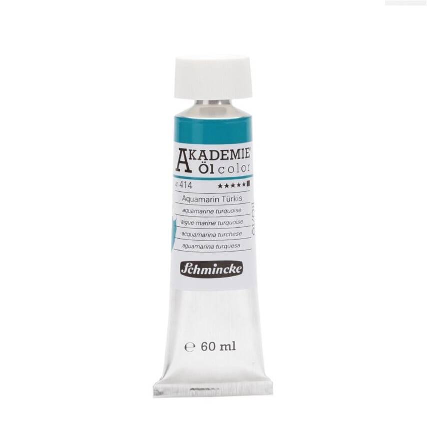Schmincke Akademie Oil Paint 60 ml Series 1 414 Aquamarine Turquoise - 1