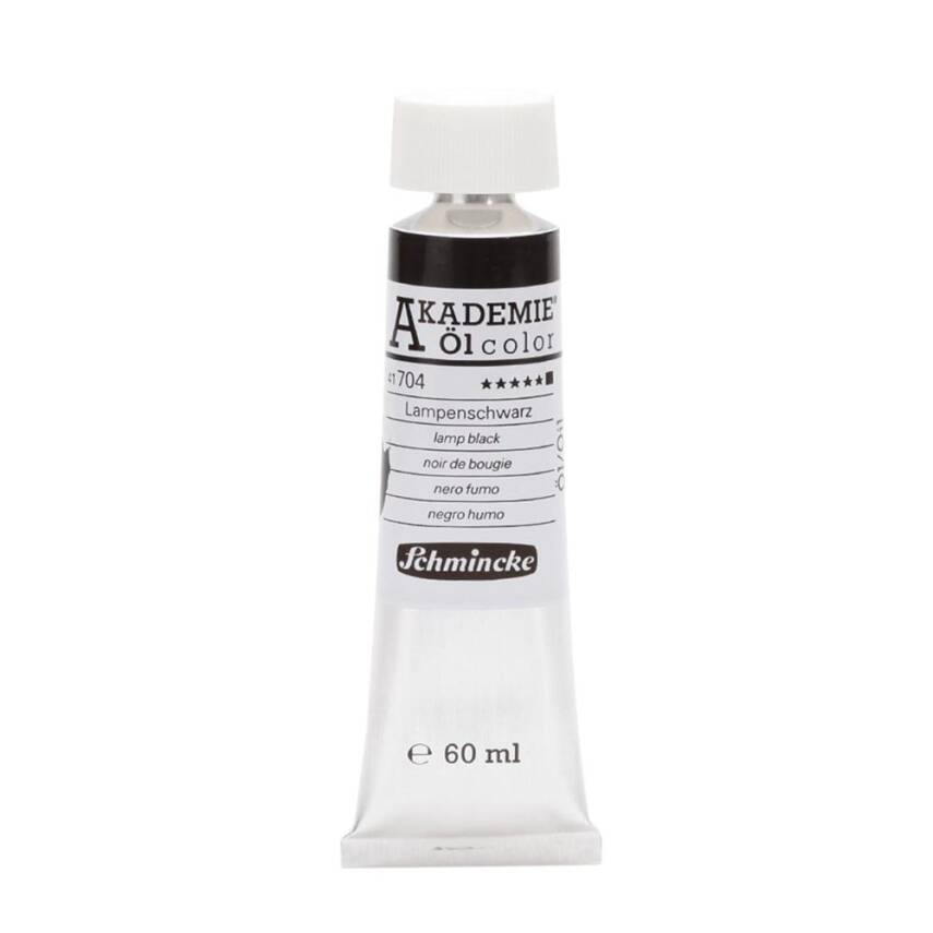 Schmincke Akademie Oil Paint 60 ml Series 1 704 Lamp Black - 1