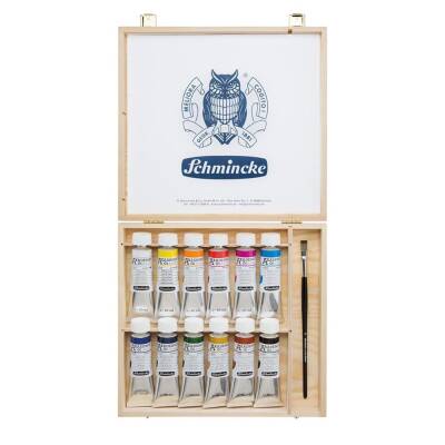 Schmincke Akademie Öl Color Ahşap Kutu Yağlı Boya Seti 12 X 60 ml 79112