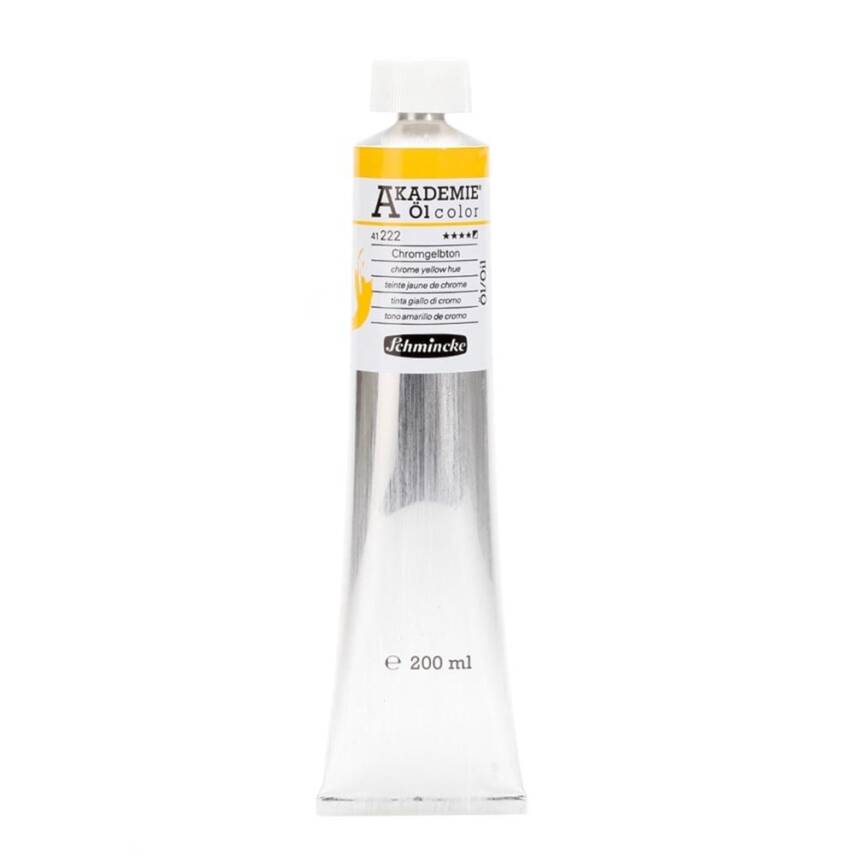 Schmincke Akademie Öl Color Yağlı Boya 200 ml 222 Chrome Yellow Hue Seri 1  - 1